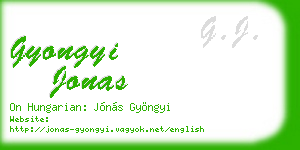 gyongyi jonas business card